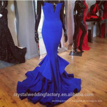 New Arrival Long Sexy Party Evening Gowns Custom Made Vestido de Festa Royal Blue Mermaid Prom Dresses CWFP2449